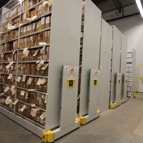 Scaffalatura mobile per stoccaggio - ACTIVRAC 7P - Spacesaver - standard / elettrica / di acciaio
