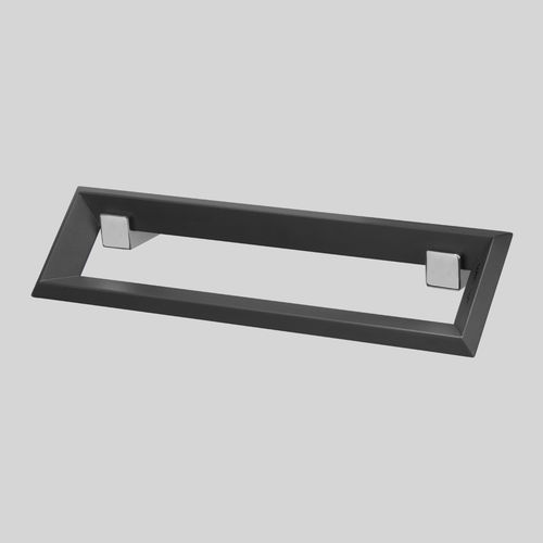 Portasalviette ad anello - Blaze Rectangular - HAMMAM DESIGN RADIATOR - da parete / in acciaio inossidabile / nero