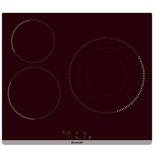 Piano cottura a induzione - BPV6322B - Brandt - in vetroceramica / 3 fuochi / da incasso