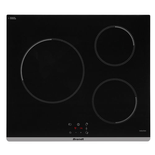 Piano cottura a induzione - BPI6362B - Brandt - 3 fuochi / da incasso / con comandi tattili