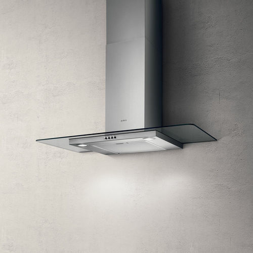 Cappa a muro - FLAT GLASS - Elica - con condotto / con illuminazione integrata / classe D