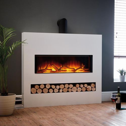 Camino elettrico - GOTHAM 900 SUITE - Flamerite Fires - da incasso / Faccia singola / con focolare chiuso
