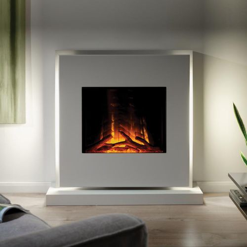 Camino elettrico - ELARA - Flamerite Fires - a pavimento / Faccia singola / con focolare chiuso
