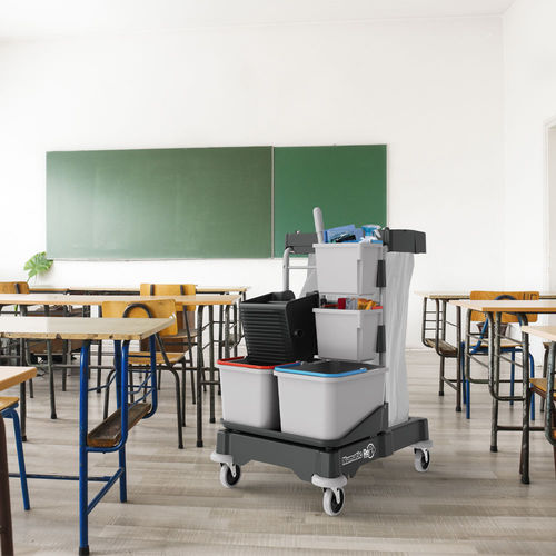 Carrello di pulizia - SERVO-Matic SM1405 - Numatic - portarifiuti / contract / in plastica riciclata