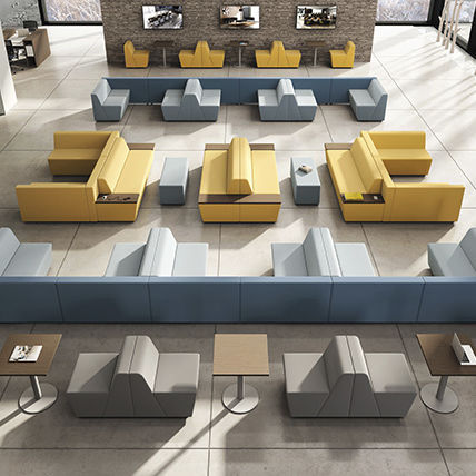 Divano modulare - INVITE - Office Furniture Group - contemporaneo / in schiuma di poliuretano / grigio