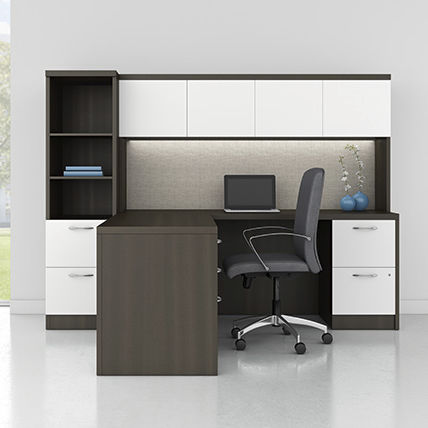 Scrivania per open space - MODERN ENHANCED - Office Furniture Group - contemporanea / in legno / d'angolo