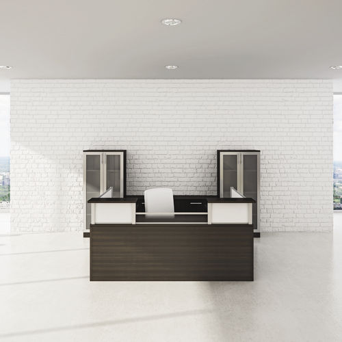 Banco reception d'angolo - MODERN + PANELX - Office Furniture Group - modulare / in vetro / in laminato