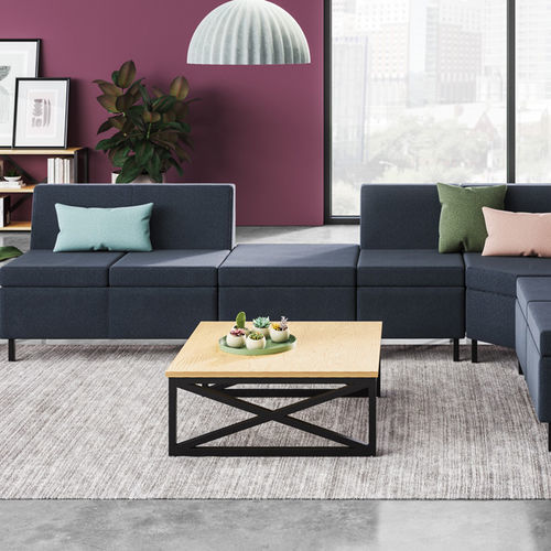 Tavolino basso contemporaneo - VILLA™ - KIMBALL Office - in legno / in metallo / in laminato