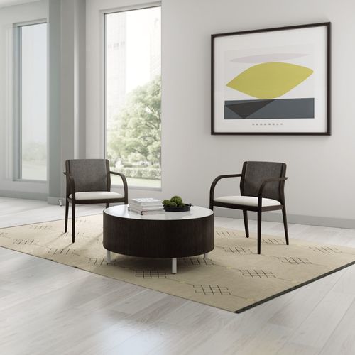 Sedia visitatore contemporanea - ABBOTT™ - KIMBALL Office - da interno / in tessuto / in legno