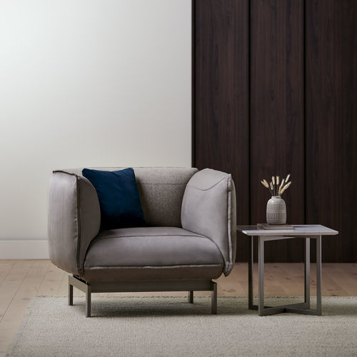 Poltrona contemporanea - DAYMORA™ - KIMBALL Office - in tessuto / in metallo / grigia