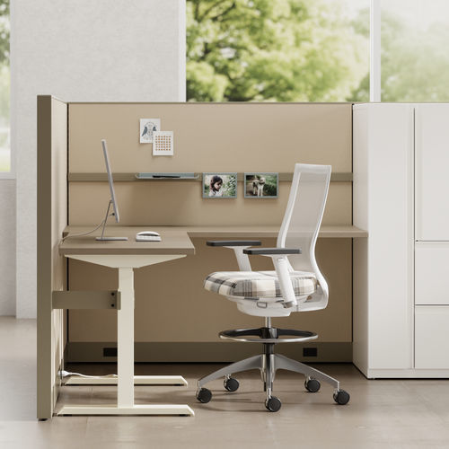 Divisorio per ufficio a pavimento - ETARRAN™ - KIMBALL Office - autoportante / in tessuto / in metallo