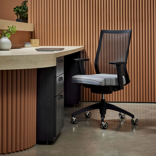 Sedia operativa in nylon - HELIO™ - KIMBALL Office - ergonomica / regolabile / nera
