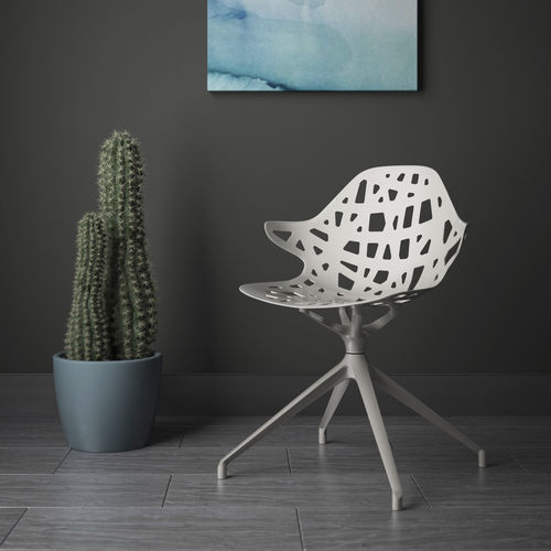 Sedia visitatore contemporanea - LUSSO™ - KIMBALL Office - da interno / in alluminio / con supporto in metallo