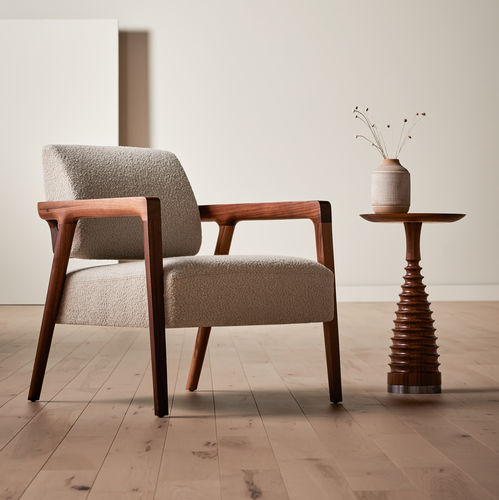 Poltrona contemporanea - THATCHER - KIMBALL Office - in tessuto / in legno / bridge