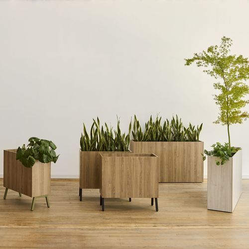 Fioriera in legno - WAVEWORKS® - KIMBALL Office - rettangolare / contemporanea / contract