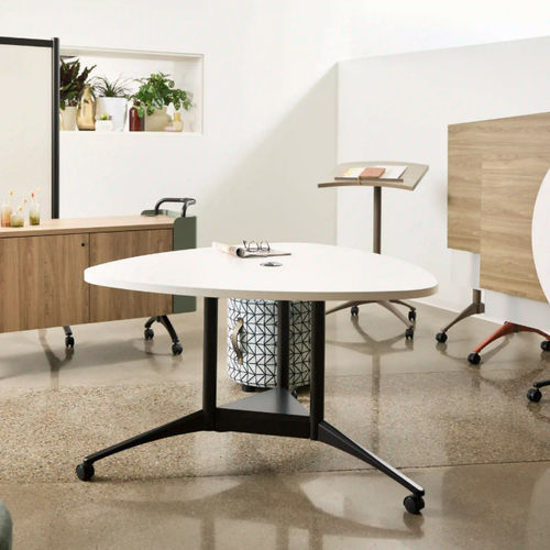 Tavolo design - ZING - KIMBALL Office - in legno / con supporto in metallo / rettangolare