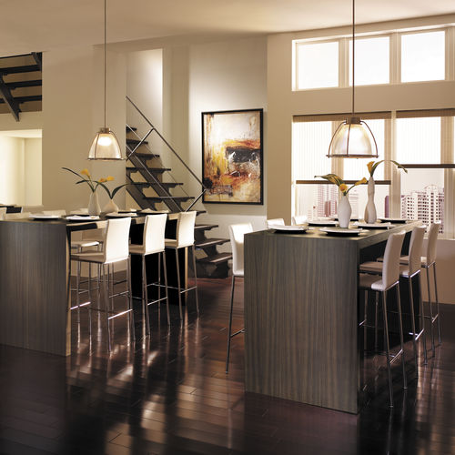 Tavolo alto contemporaneo - PRAT - DAVIS - in legno / rettangolare / professionale