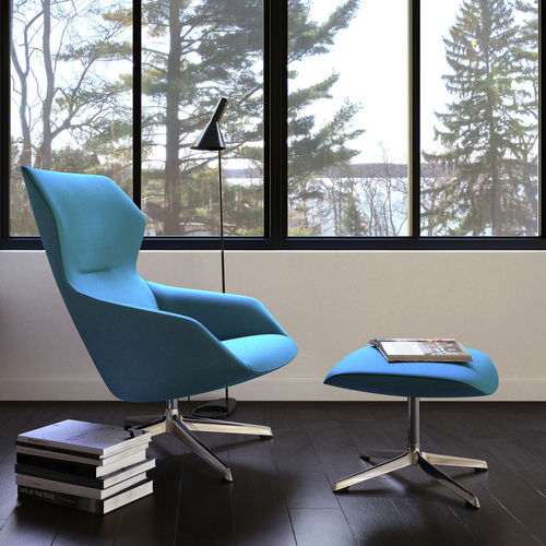 Poltrona contemporanea - GINKGO - DAVIS - in tessuto / con schienale alto / contract