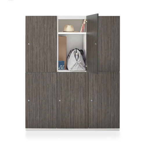 Armadietto spogliatoio in legno - LL1866S13RN - GLOBAL totaloffice - contract / con sistema di sicurezza