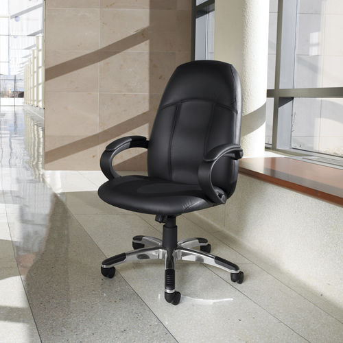Poltrona da ufficio contemporanea - TAMIRI - GLOBAL totaloffice - in pelle / imbottita / ad altezza regolabile