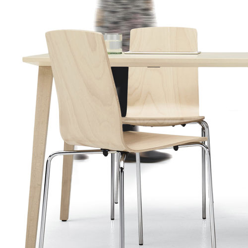 Sedia visitatore contemporanea - SAS™ - GLOBAL totaloffice - da interno / in legno / imbottita