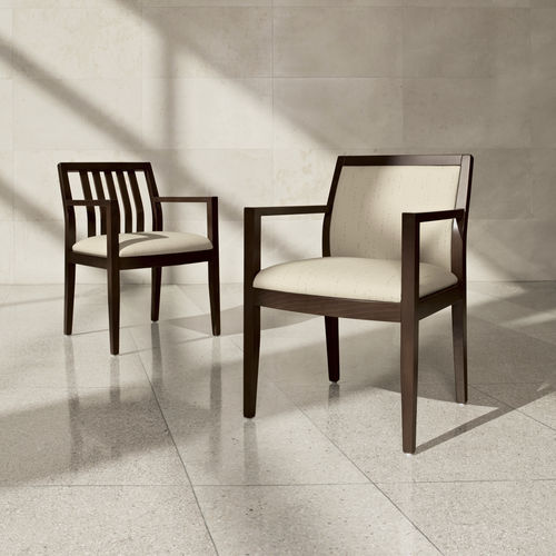 Sedia visitatore contemporanea - LAYNE - GLOBAL totaloffice - da interno / in tessuto / con supporto in legno