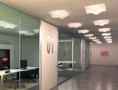 Plafoniera contemporanea - DUNA - MARTINI Illuminazione - quadrata / in policarbonato / fluorescente compatta