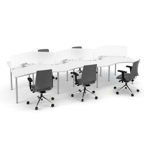 Scrivania per open space - MANIFEST – ZIGZAG - AGATI - contemporanea / in legno / contract