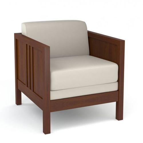 Poltrona in stile Arts and Crafts - MYLES - AGATI - in legno massiccio / bianca / contract