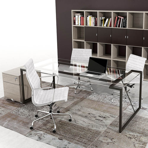Scrivania direzionale - IBIS - ALEA - contemporanea / in metallo / in vetro