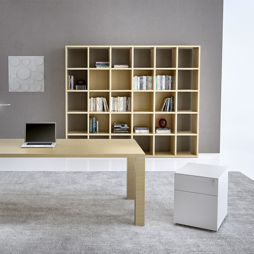 Libreria contemporanea - ODEON - ALEA - per ufficio / in legno / in vetro