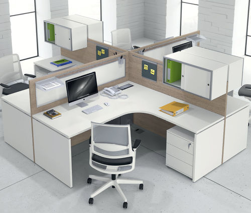 Scrivania per open space - ATLANTE - ALEA - contemporanea / in melaminico / d'angolo