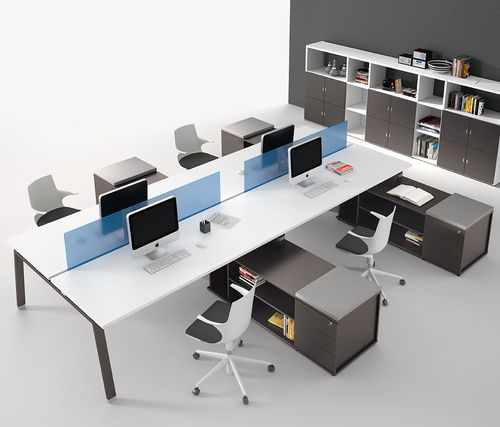 Scrivania per open space - ATREO - ALEA - contemporanea / in melaminico / d'angolo