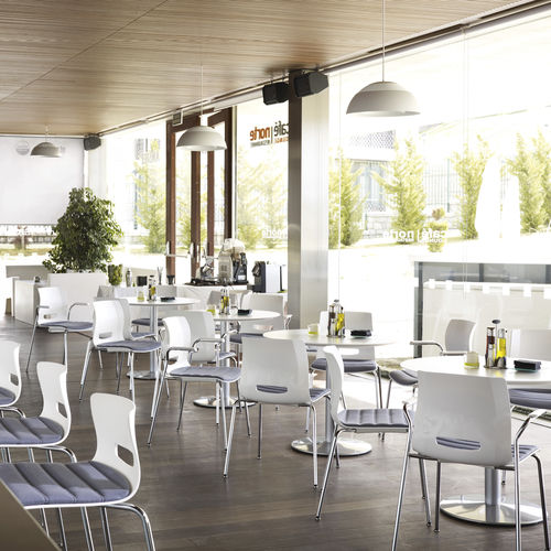 Sedia da ristorante contemporanea - CASPER - allermuir - da interno / in tessuto / in plastica