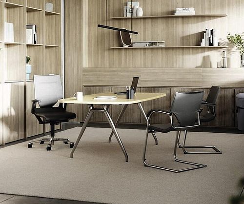 Sedia da ufficio design minimalista - MODUS - Wilkhahn - da interno / in pelle / in tessuto