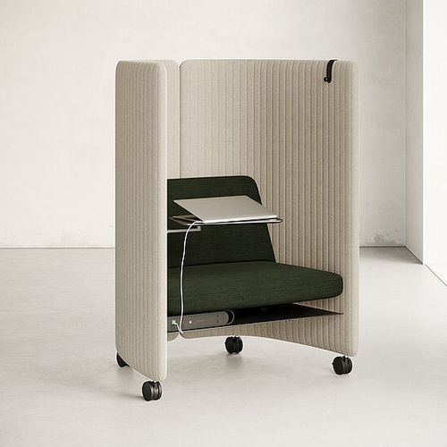 Poltrona contemporanea - INSIT - Wilkhahn - in tessuto / imbottita / acustica