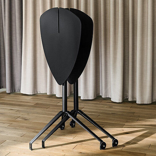 Tavolo alto contemporaneo - CONFAIR NEXT BOARD-TISCH - Wilkhahn - in laminato / con supporto in metallo / curvo