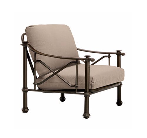Poltrona classica - CAMPAIGN GRANDE - BROWN JORDAN - in tessuto / in ghisa di alluminio / in alluminio estruso