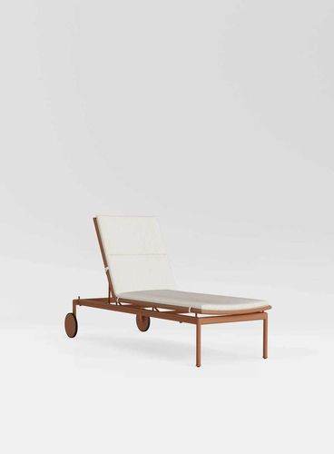 Chaise longue contemporanea - SONORA - BROWN JORDAN - in tessuto / in metallo / da esterno