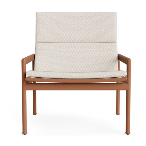 Poltrona contemporanea - SONORA - BROWN JORDAN - in tessuto / in metallo / con cuscino rimovibile