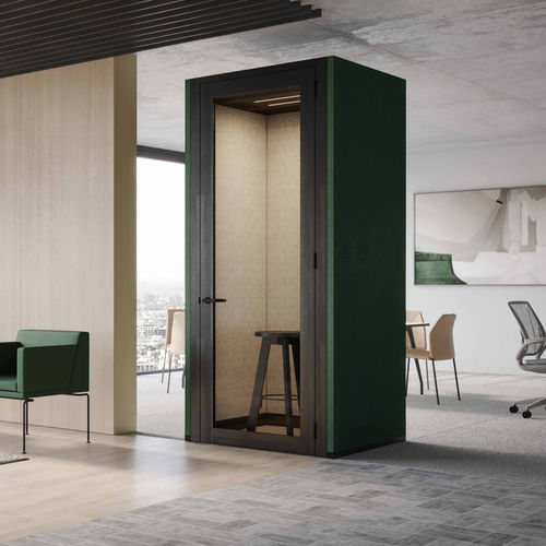 Cabina telefonica per ufficio - Focus Quiet Room - schiavello - in metallo laccato / in pelle / in laminato