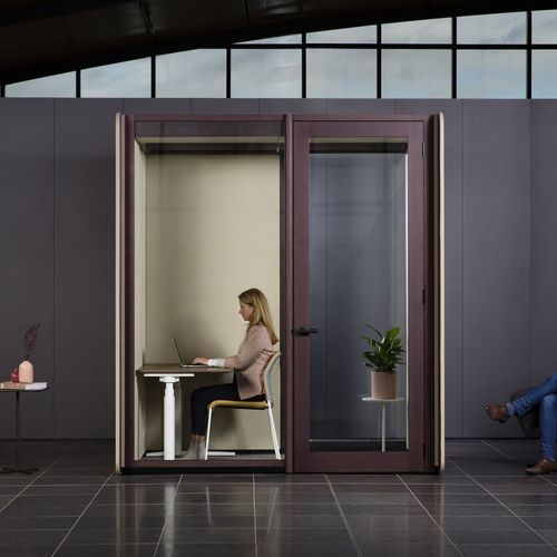 Isola di privacy per ufficio acustica - Focus Quiet Work Room - schiavello - vetrata / a 1 posto / con porta vetrata