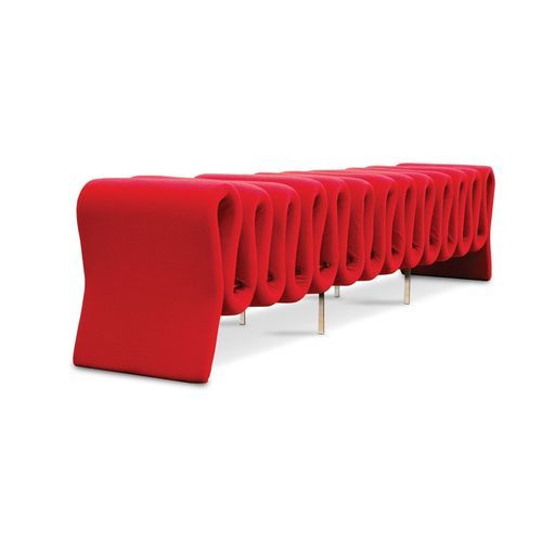 Divanetto imbottito design originale - Hedge  - schiavello - in tessuto / con supporto in metallo cromato / in alluminio