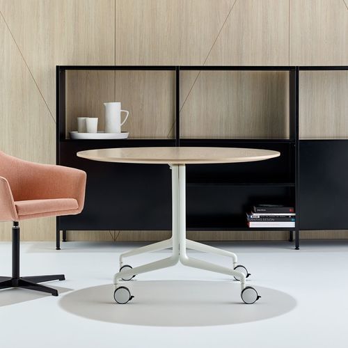 Tavolo da lavoro contemporaneo - Aire Fold - schiavello - in rovere / in legno dipinto / in laminato