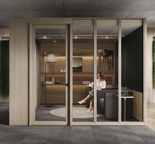 Isola di privacy per ufficio acustica - Focus Quiet Room - Gen 2 - schiavello - vetrata / da 2 persone / con porta vetrata