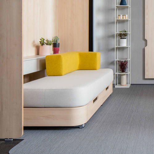 Dormeuse contemporanea - Healthcare  - schiavello - in tessuto / in legno / con supporto in legno
