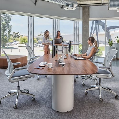 Tavolo da lavoro contemporaneo - Agile  - schiavello - in laminato / in rovere / in legno dipinto