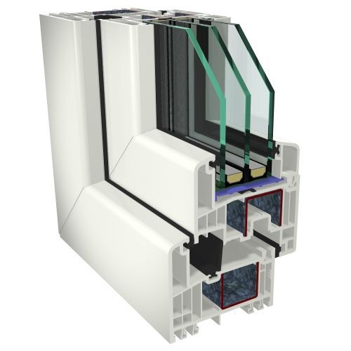 Finestra in PVC - GEALAN S9000  - ARUTECH PARIMAD AKNAD OÜ - a ghigliottina / a tripli vetri / bianca