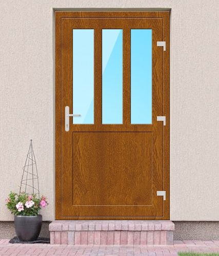 Porta d'ingresso - PM Series  - ARUTECH PARIMAD AKNAD OÜ - in plastica / battente / contemporanea