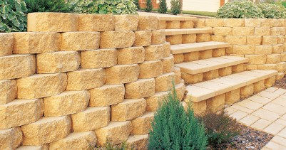 Blocco di calcestruzzo pieno - GARDENWALL® - Cultured Stone Products - per muro di contenimento